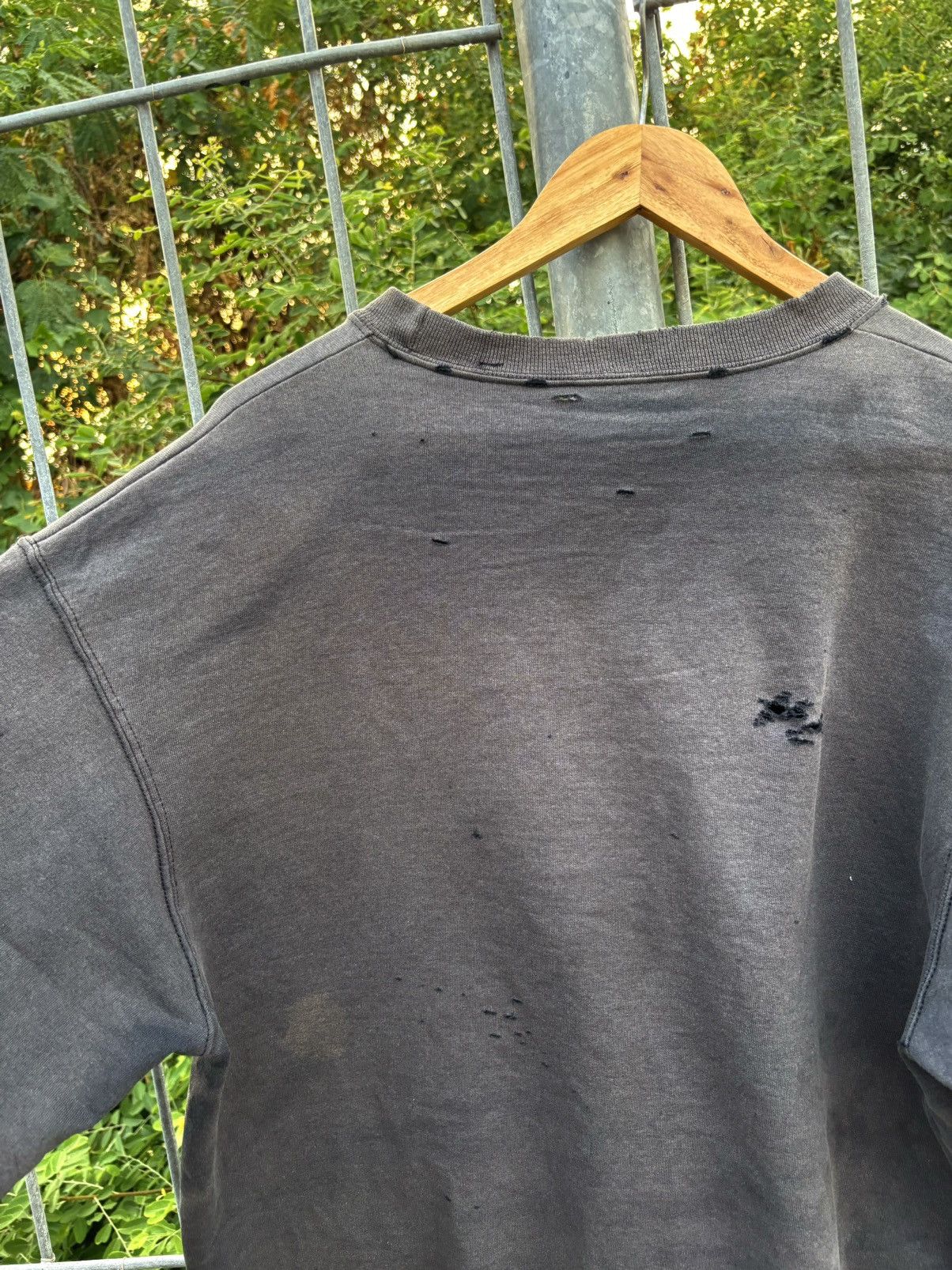 Vintage Thrashed Distressed Sweatshirt Faded Blacl ERD Grunge Size US L / EU 52-54 / 3 - 19 Thumbnail