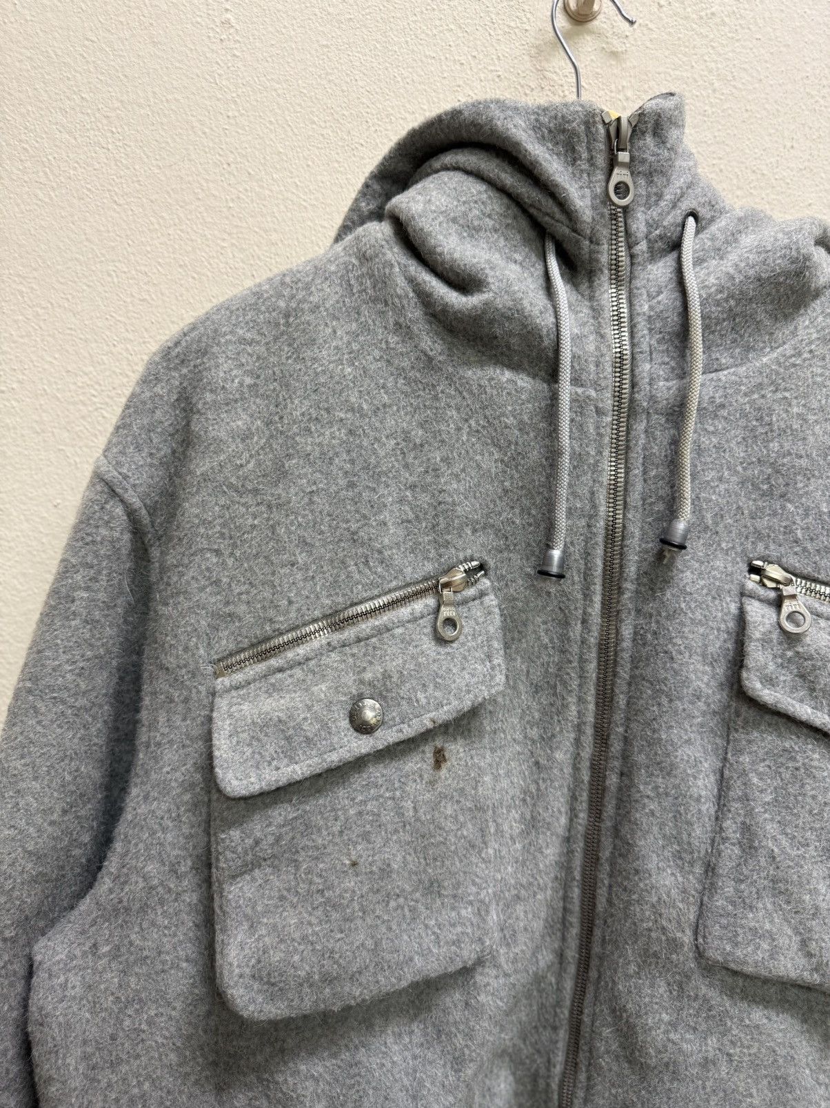 Iceberg Vintage 90s Iceberg Tunes Riri Opti Zipper Wool Jacket Hodie Size US XL / EU 56 / 4 - 23 Thumbnail