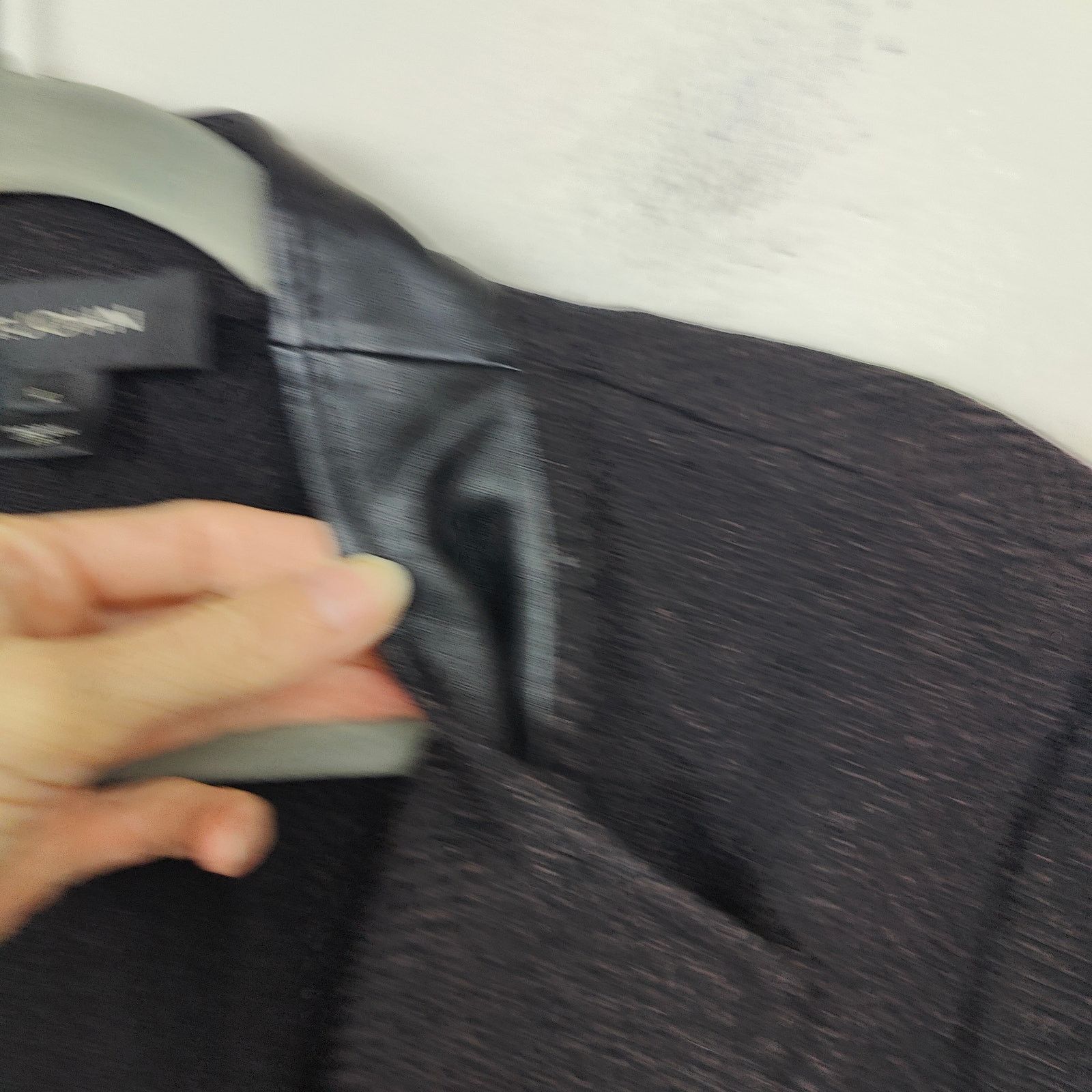 Other St John Knit Blazer Size 12 Black Herringbone Leather Trim Size XL / US 12-14 / IT 48-50 - 3 Thumbnail