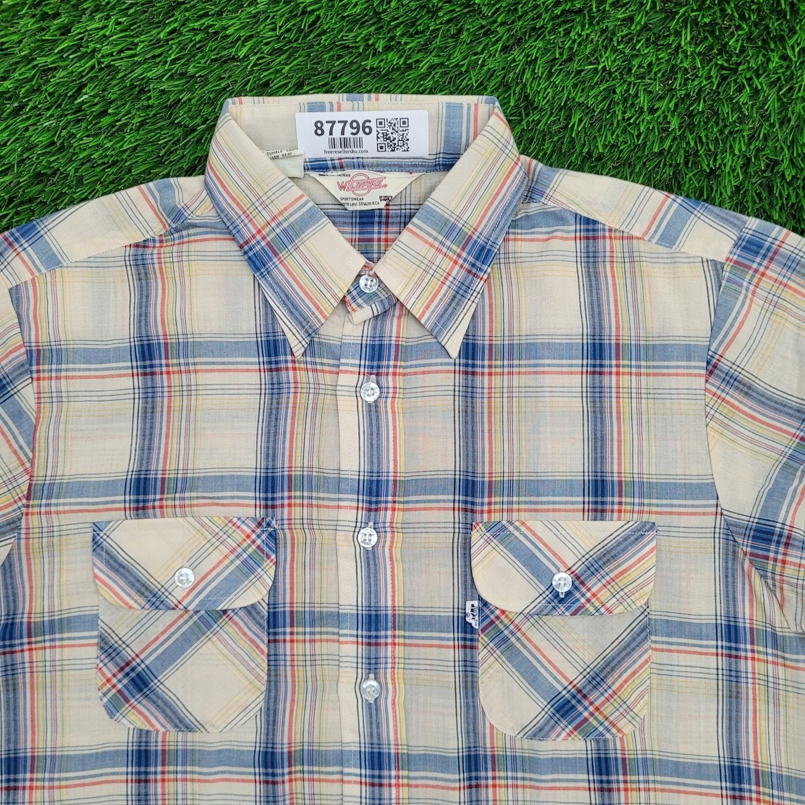 Levi's VTG LEVIS Wildfire Button Shirt M/L Madras Plaid 70s 80s Size US L / EU 52-54 / 3 - 2 Thumbnail