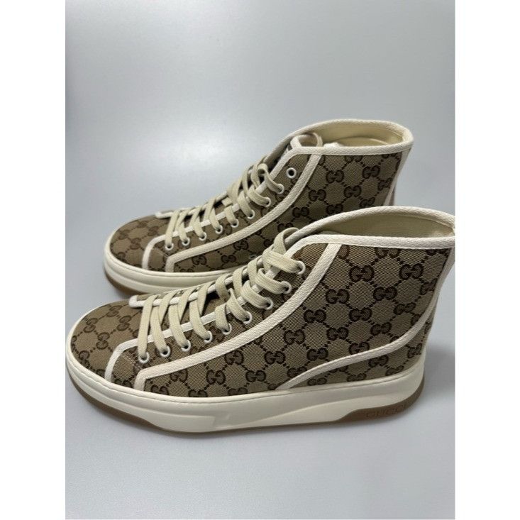 Gucci Gucci Interlocking G Beige High Sneakers Men’s UK 10/US 11 7 Size US 11 / EU 44 - 3 Thumbnail
