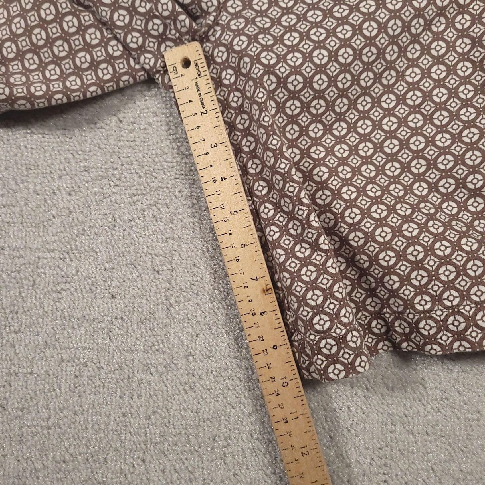 Vintage St. Johns Bay Shorts Bermuda Womens 6 Brown White Geometric Patterned Cotton Spandex Casual Size 28" / US 6 / IT 42 - 4 Thumbnail