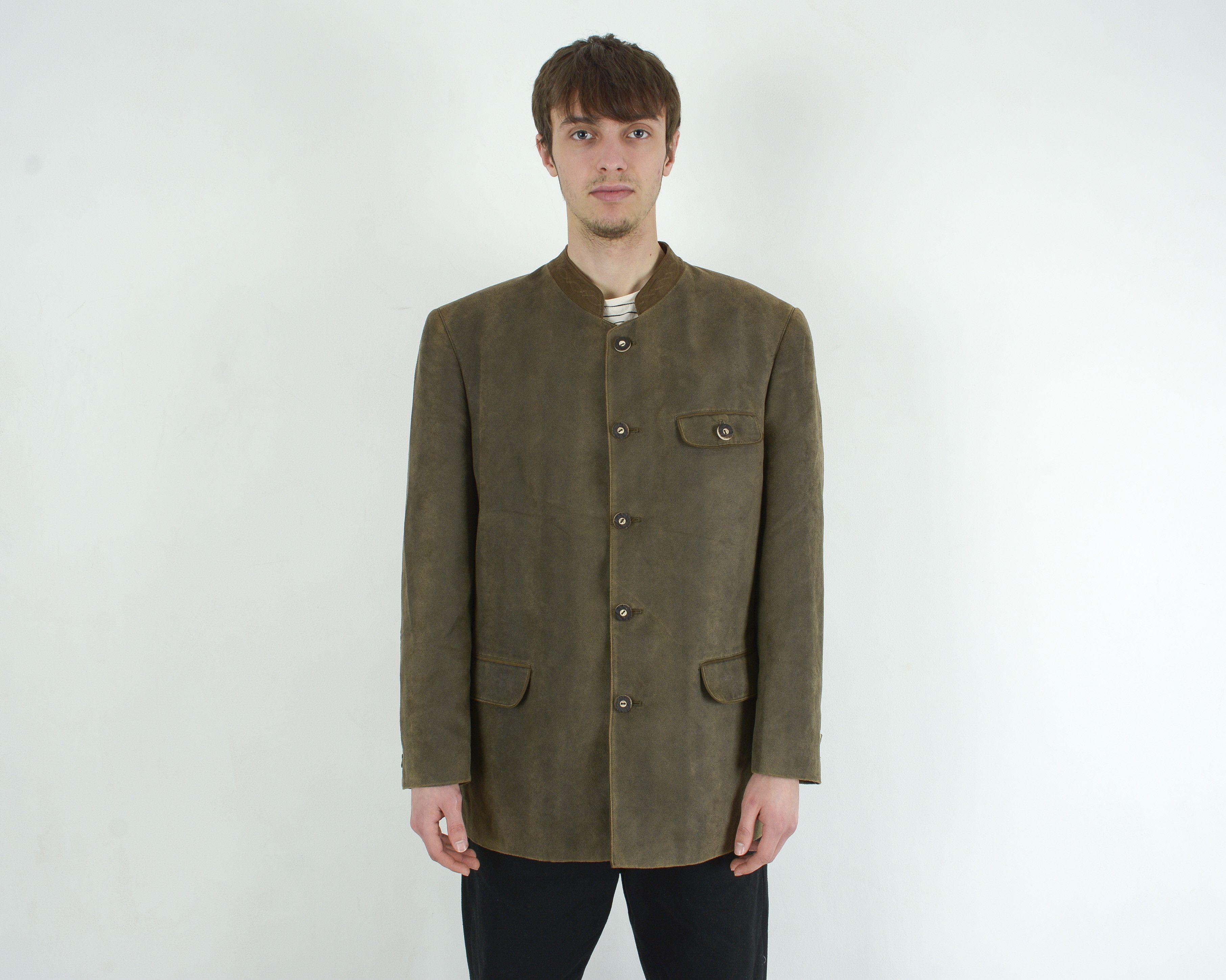 Other × Vintage W17 UK 38 US Trachten Jacket Coat Blazer Janker Cardigan Size 38R - 2 Thumbnail