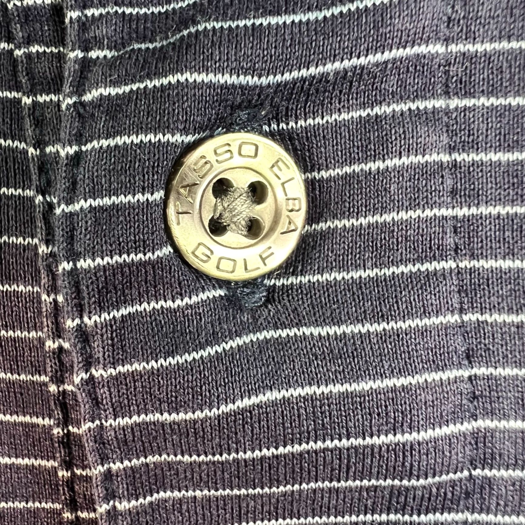 Tasso Elba VINTAGE Tasso Elba Polo Shirt Mens Size L Short Sleeve Button Collared Blue Performance Pima Cotton Golf Size US L / EU 52-54 / 3 - 4 Thumbnail