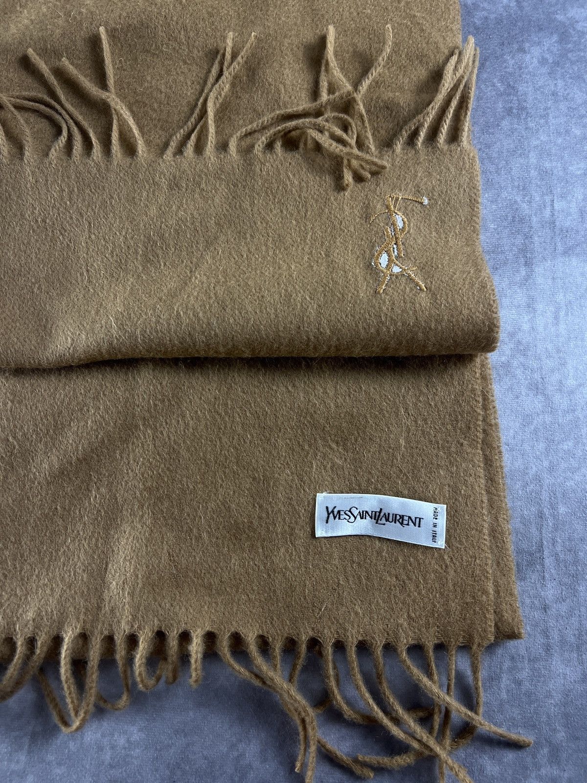 Yves Saint Laurent Vintage YSL Yves Saint Lauren Scarves Muffler Wool Size ONE SIZE - 2 Thumbnail