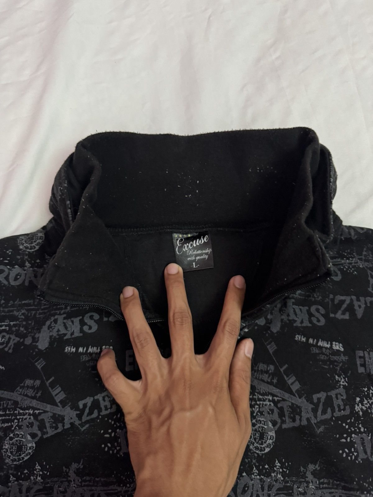 14th Addiction × If Six Was Nine × KMRii Japanese Over Crazy Poems Grunge Punk Hoodie Size US L / EU 52-54 / 3 - 5 Thumbnail