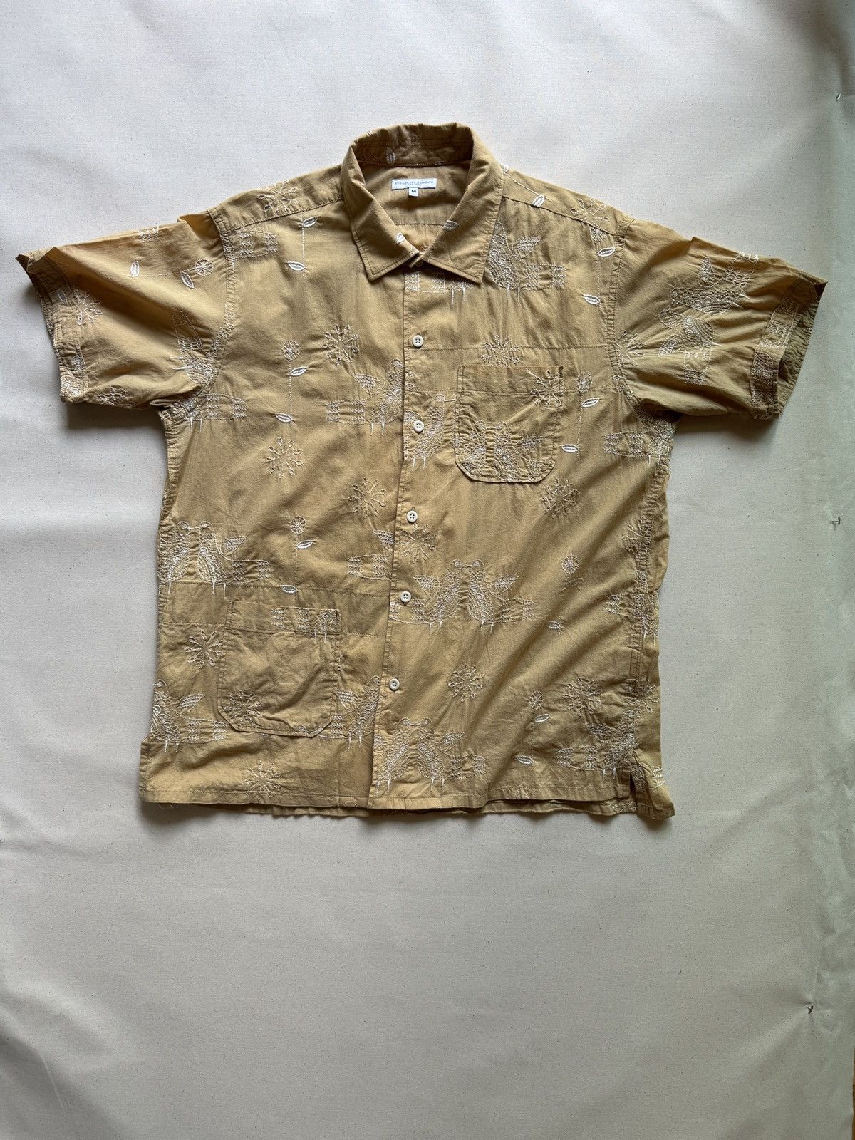 Engineered Garments Engineered Garments embroidered textile short sleeves shirt Size US M / EU 48-50 / 2 - 2 Thumbnail
