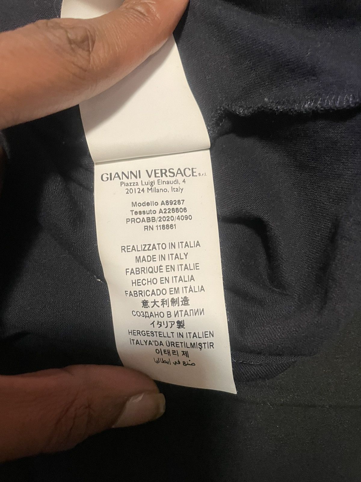 Versace Mens Versace Shirt Navy Blue Sz: S Size US S / EU 44-46 / 1 - 4 Thumbnail