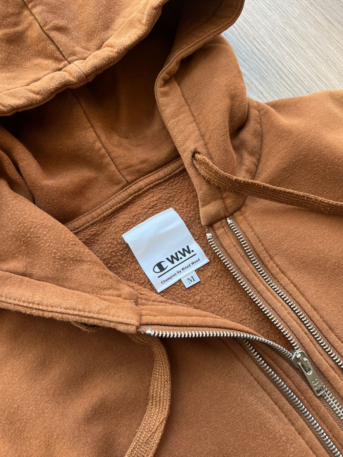 Champion × Wood Wood Champion by Wood Wood Pleasure Brown Zip Up Hoodie Size US M / EU 48-50 / 2 - 6 Thumbnail