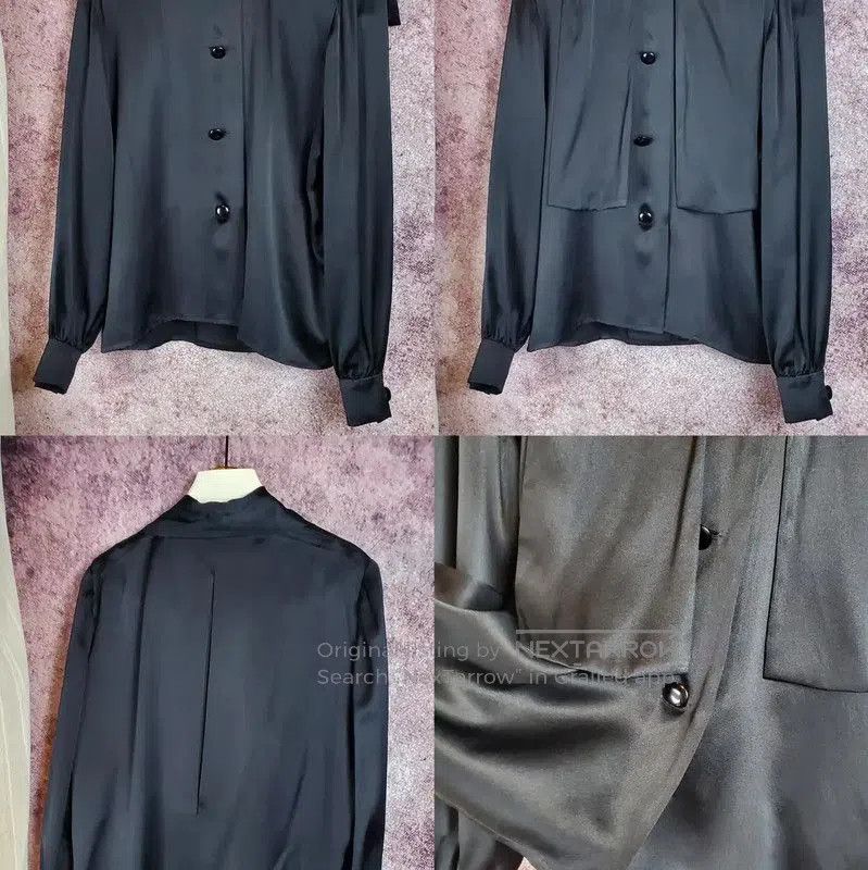 Givenchy Givenchy Black Silk Long Sleeve Blouse . Size M / US 6-8 / IT 42-44 - 4 Thumbnail