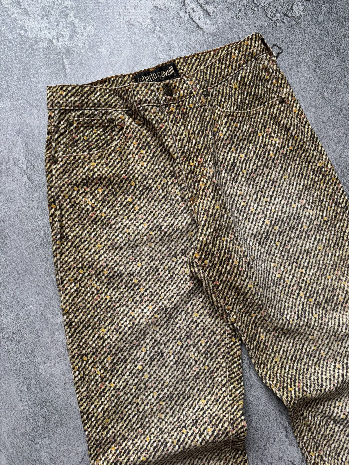 Just Cavalli × Roberto Cavalli × Vintage Roberto Cavalli M all printed pant trouser Jean chino vintag Size 26" / US 2 / IT 38 - 3 Thumbnail