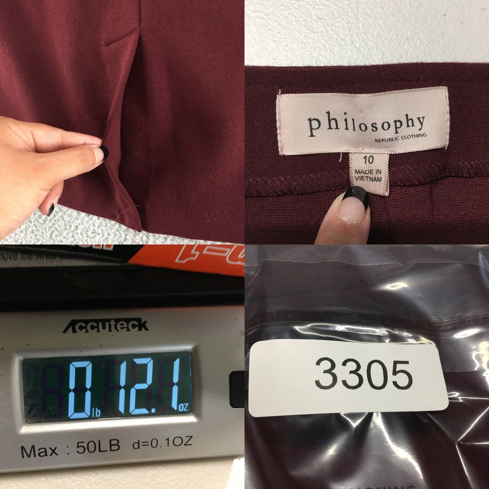 Vintage Philosophy Red Midi Skirt Womens 10 Back Zip Formal Elegant Size 32" / US 10 / IT 46 - 8 Thumbnail