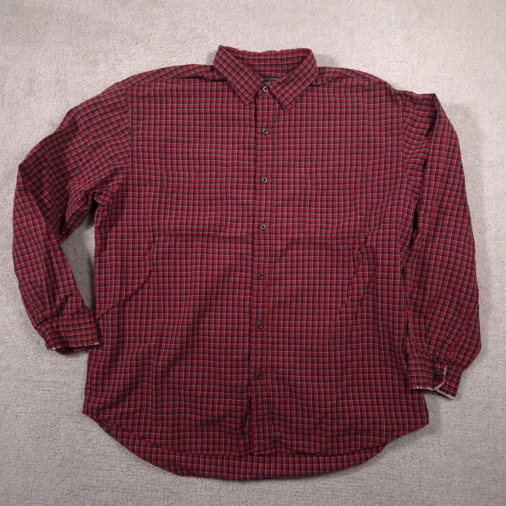 Abercrombie & Fitch Abercrombie & Fitch Shirt Mens Large Red Check Button Front Long Sleeve Casual Size US L / EU 52-54 / 3 - 2 Thumbnail