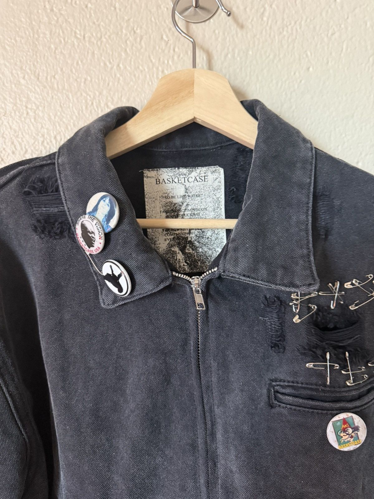 basketcase gallery Basketcase Gallery CHARMS Distressed Work Jacket Size US S / EU 44-46 / 1 - 2 Thumbnail