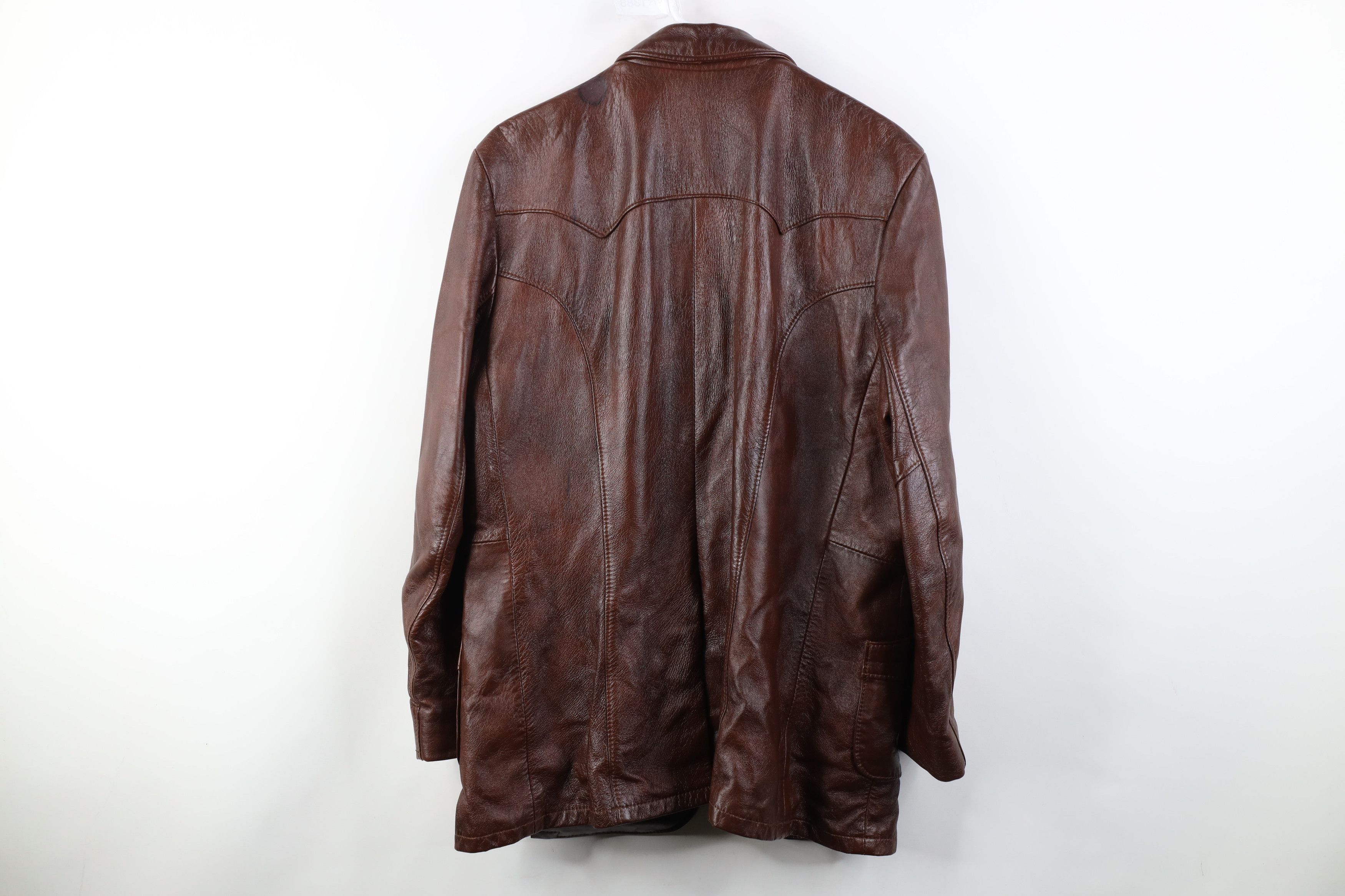 Vintage Vintage 70s Streetwear Blazer Suit Coat Jacket Brown USA Size US XXL / EU 58 / 5 - 14 Thumbnail