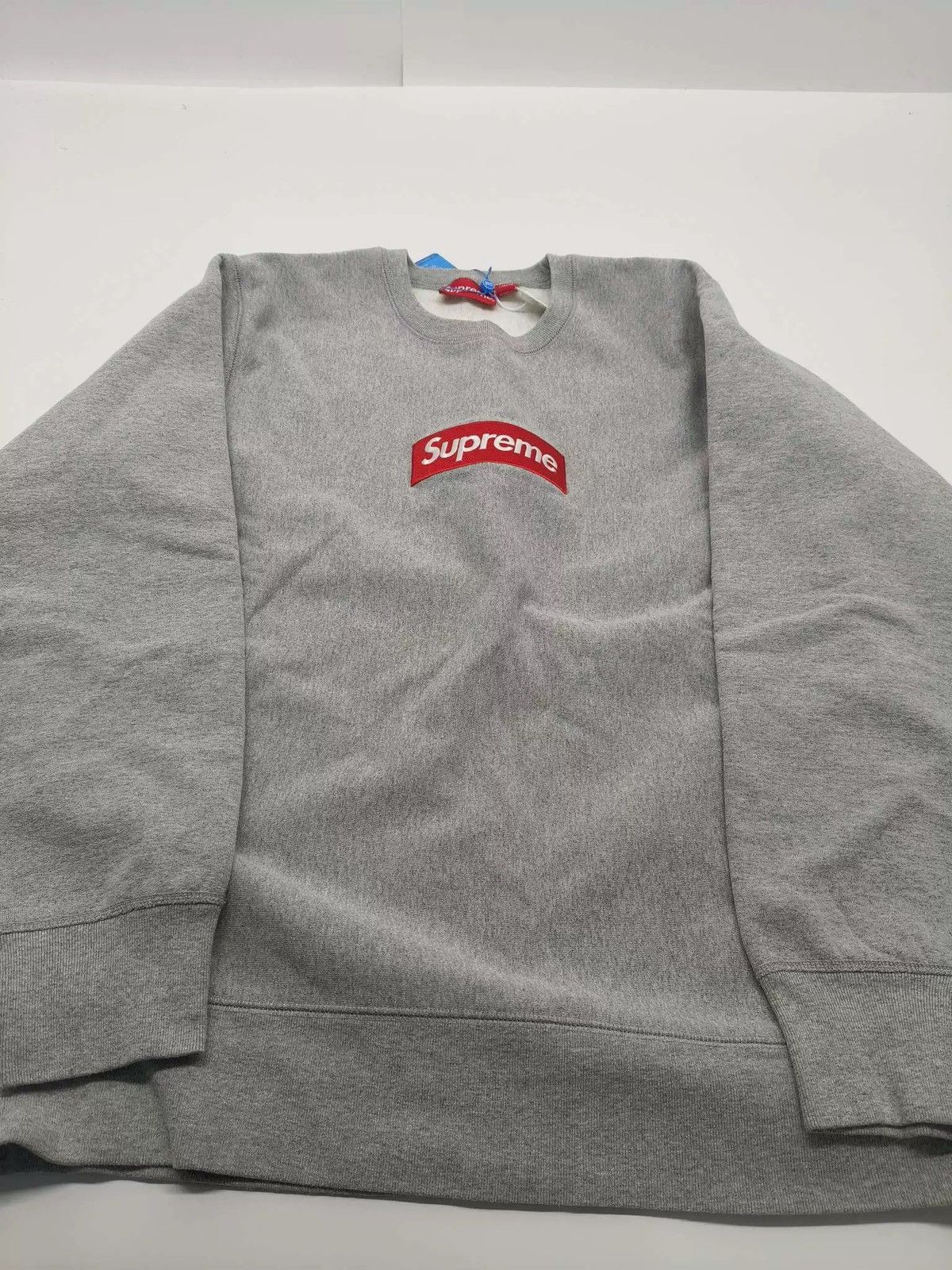 Supreme Grey Box Logo Crewneck | Grailed