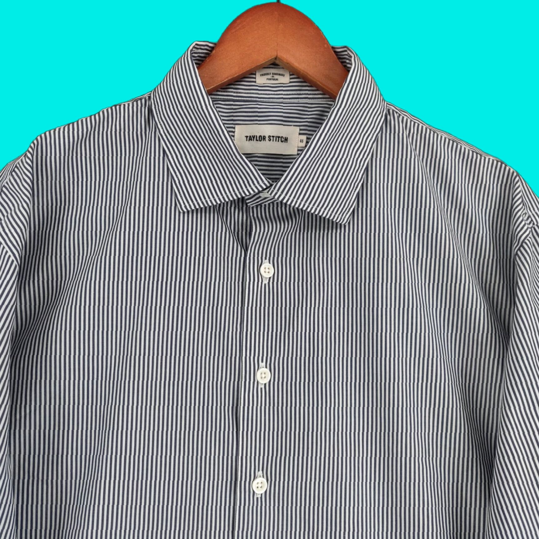 Taylor Stitch Taylor Stitch Shirt Mens Size 46 Blue Striped Long Sleeve Button-Down Collar Size US XXL / EU 58 / 5 - 1 Thumbnail