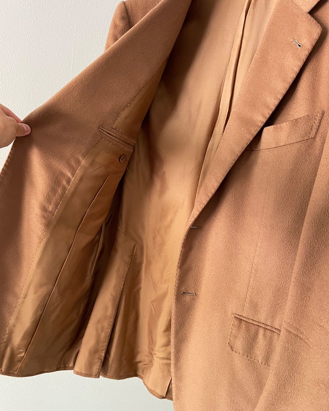 Luigi Borrelli Luigi Borrelli Nerano Brown Cashmere Suit Jacket Size 52R - 4 Thumbnail