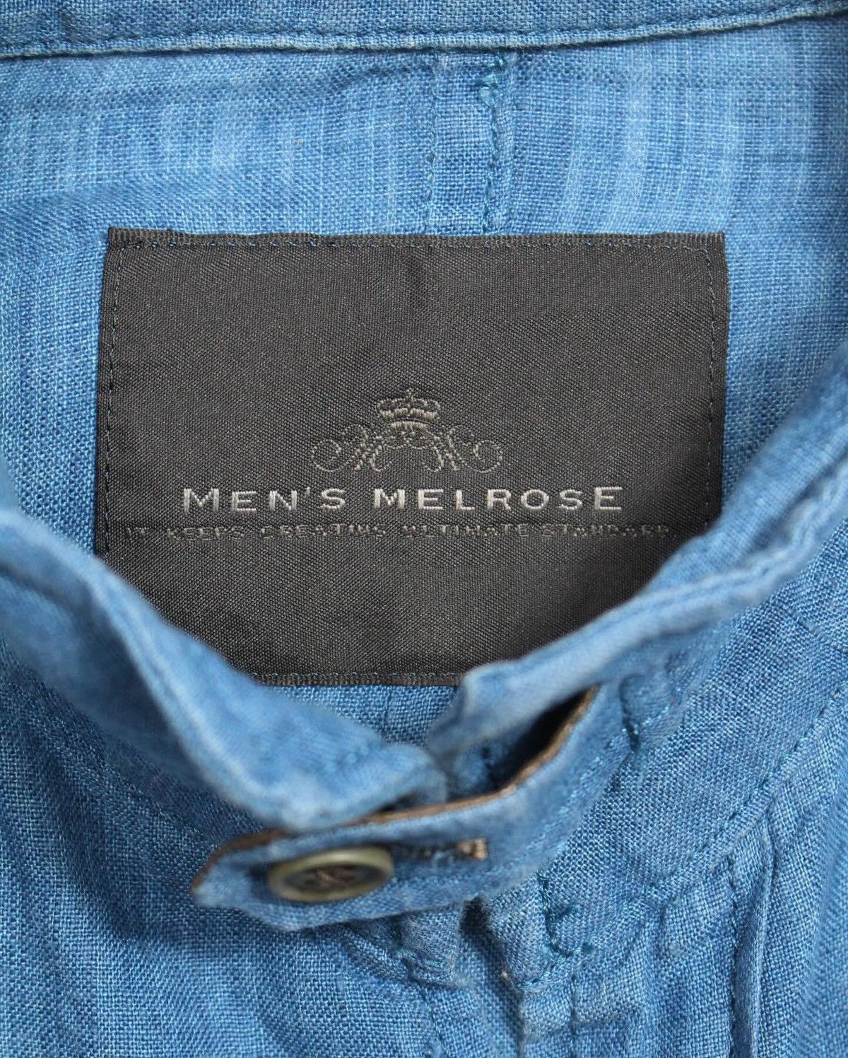 Hysteric Glamour 2000S MEN'S MELROSE LINEN HIGH COLLAR SHIRTS Size US L / EU 52-54 / 3 - 4 Thumbnail