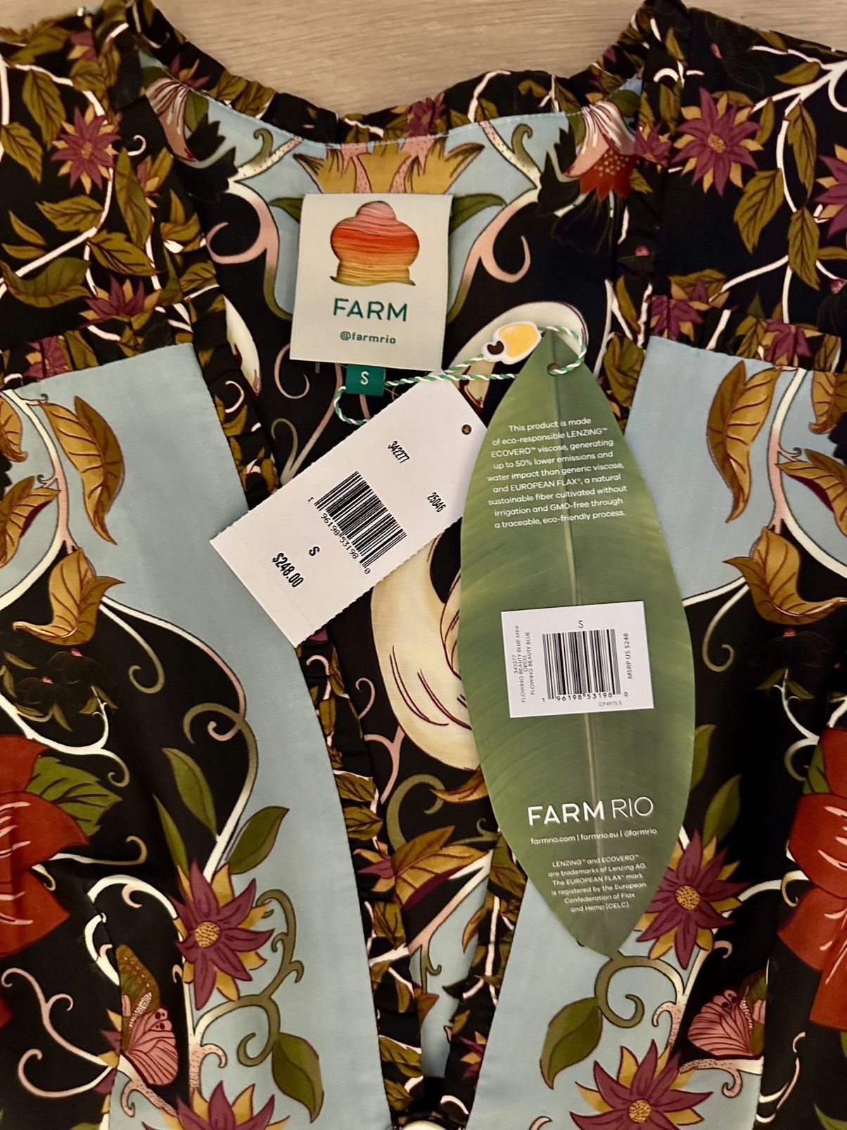 Farm Rio Farm Rio Flowing Beauty Mini Dress Size S / US 4 / IT 40 - 11 Thumbnail