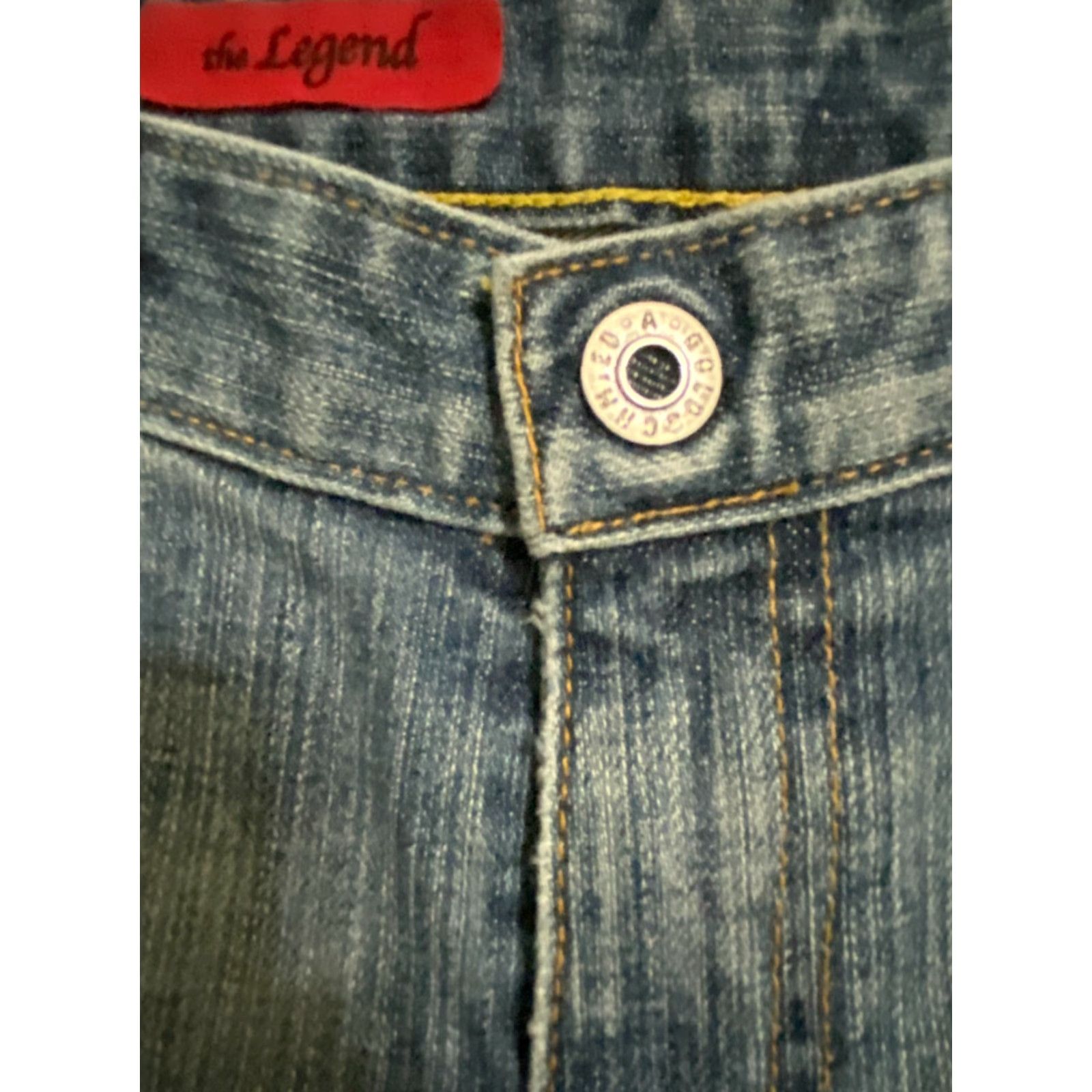 Vintage AG Adriano Goldschmied Womens Distressed The Legend Jeans Jeans - 28R Blue Distressed Flared Jeans Womens 28R Size 28" / US 6 / IT 42 - 2 Thumbnail