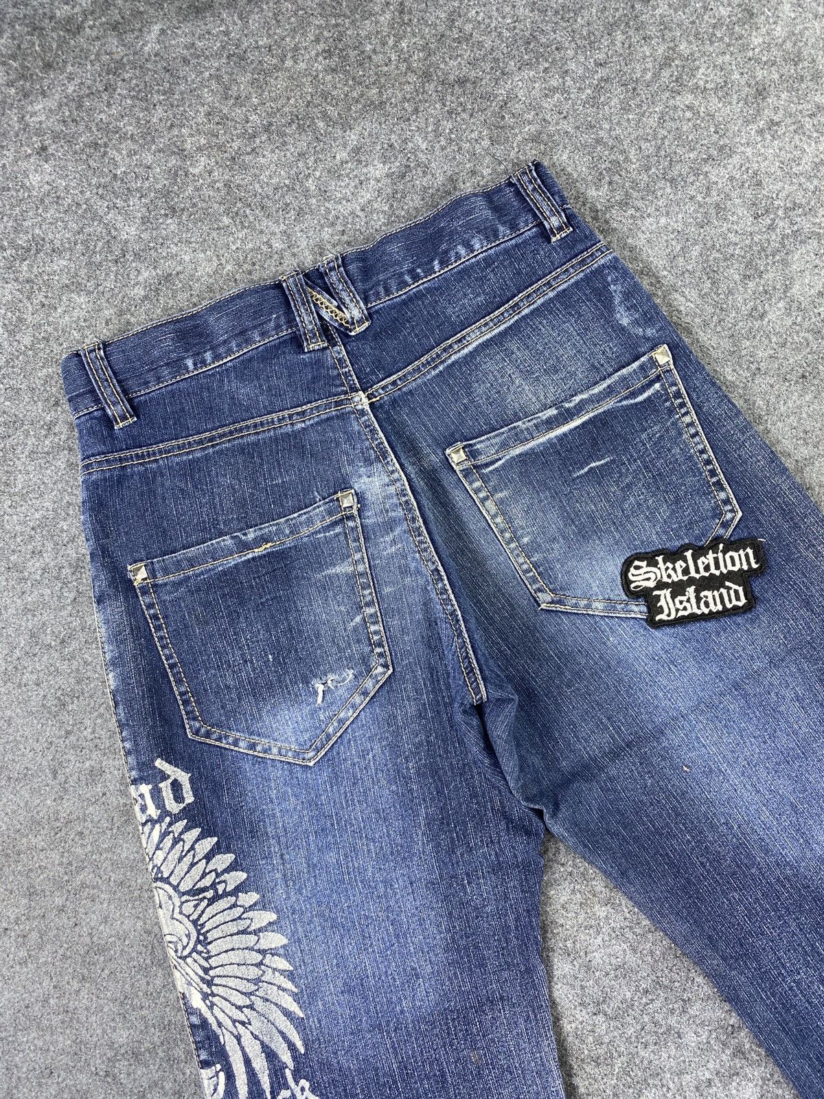 Japanese Brand × Jean Flag Stone Blue Wash Jeans - J982 Size US 27 - 11 Thumbnail