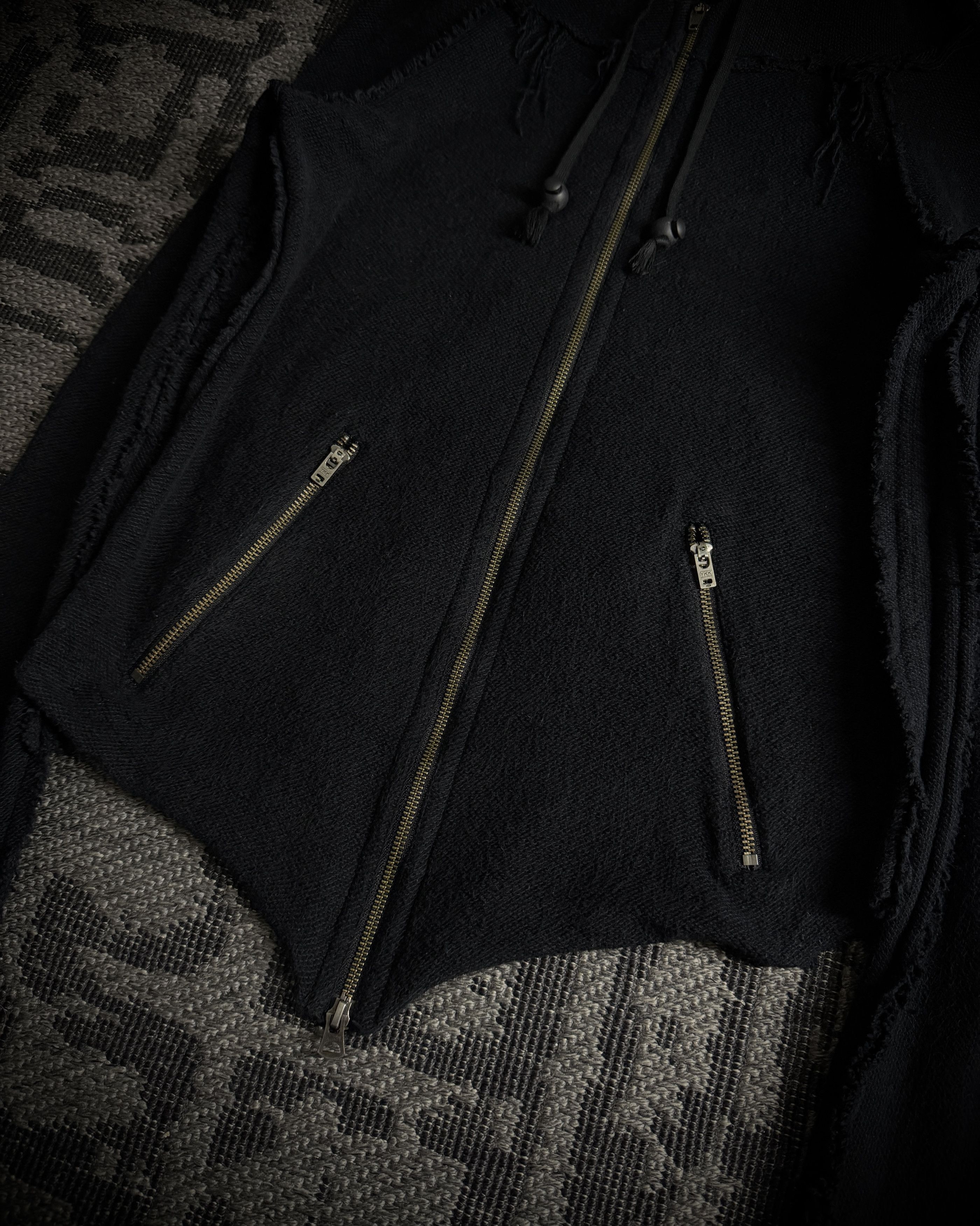 Le Grande Bleu (L.G.B.) LGB Asymmetrical Raw Zip Hoodie Size US S / EU 44-46 / 1 - 6 Thumbnail