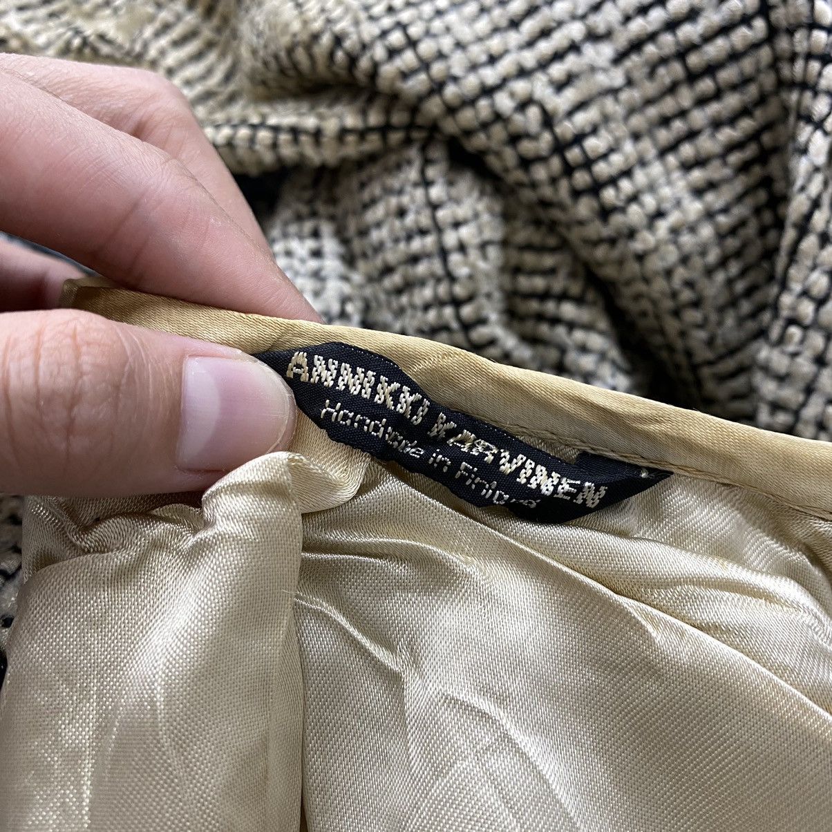 Annikki Karvinen Vintage ANNIKKI KARVINEN Handmade Finland Button Up Tweed Size S / US 4 / IT 40 - 5 Thumbnail