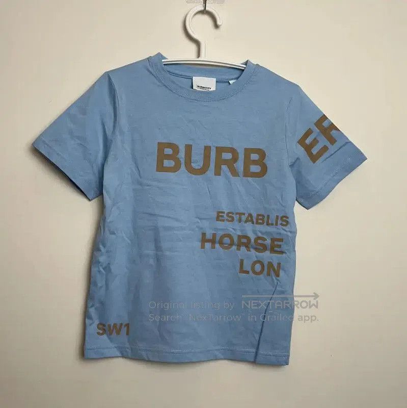 Burberry Men's Blue Cotton T-Shirt.