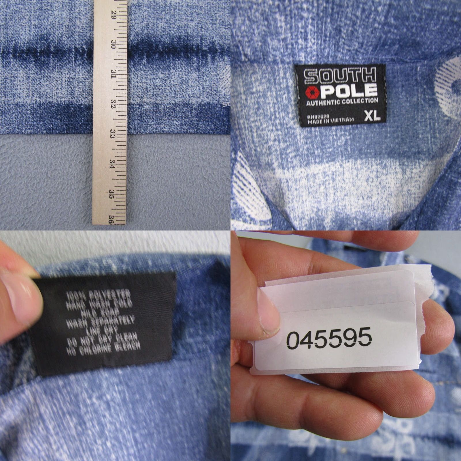 Southpole VINTAGE Southpole Shirt Mens XL Blue Button-Up Camp Hip Hop Y2K Comfort Casual Size US XL / EU 56 / 4 - 8 Thumbnail