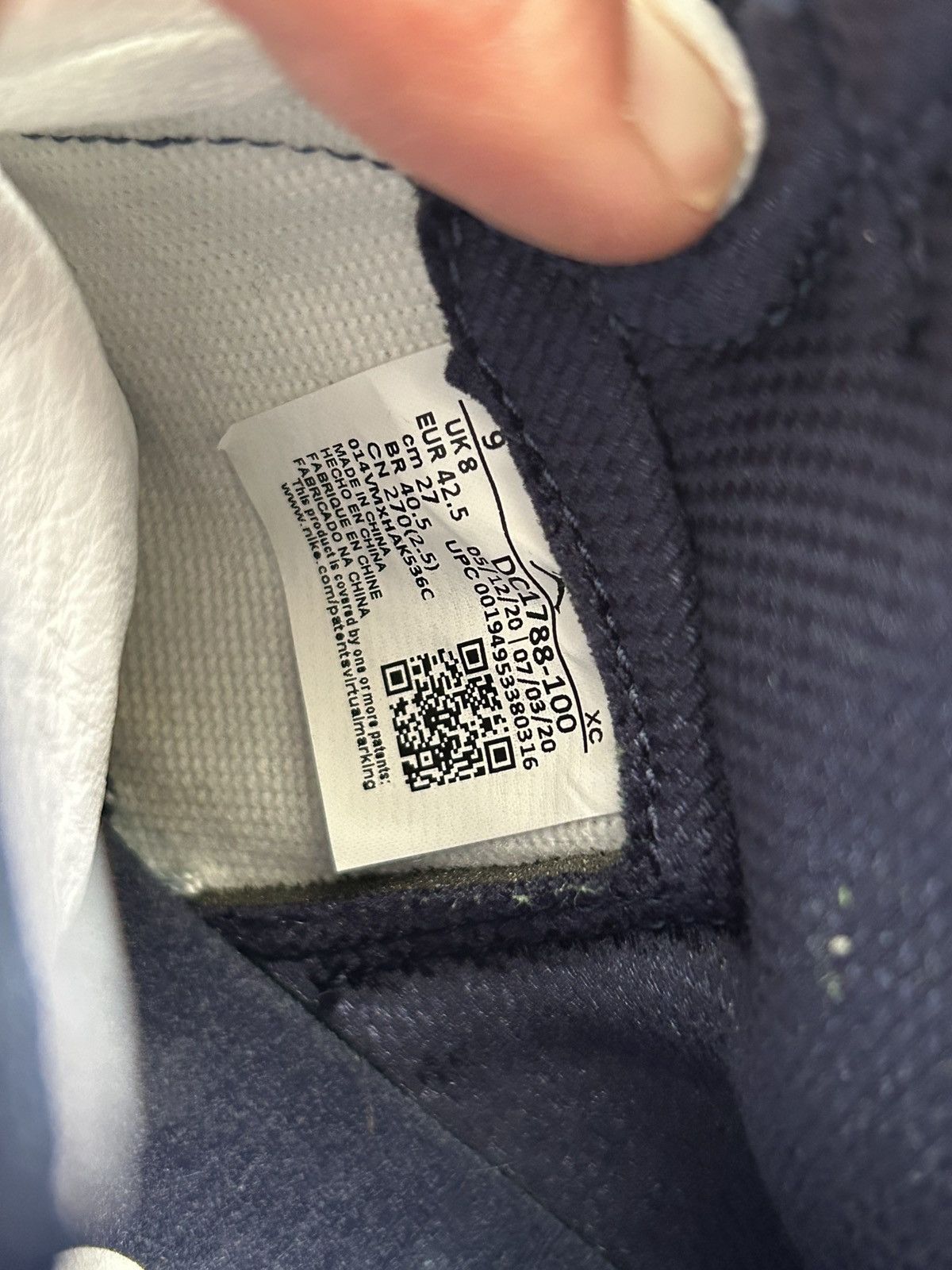 Jordan Brand Jordan 1 COJP Midnight Navy Size US 9 / EU 42 - 6 Thumbnail