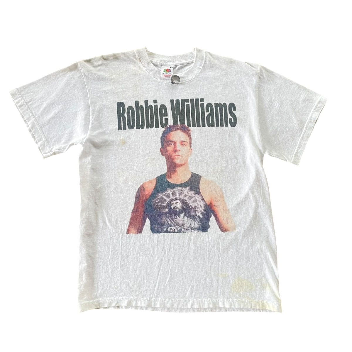 Band Tees × Vintage Vintage 90s Young Robbie Williams Tee Size US S / EU 44-46 / 1 - 1 Thumbnail