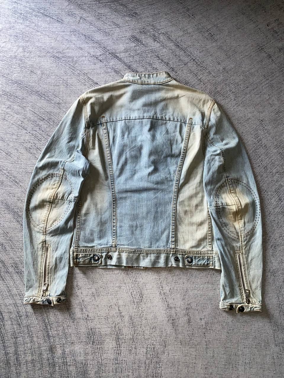 GAS GAS Distressed Denim Biker Jacket Size US M / EU 48-50 / 2 - 9 Thumbnail