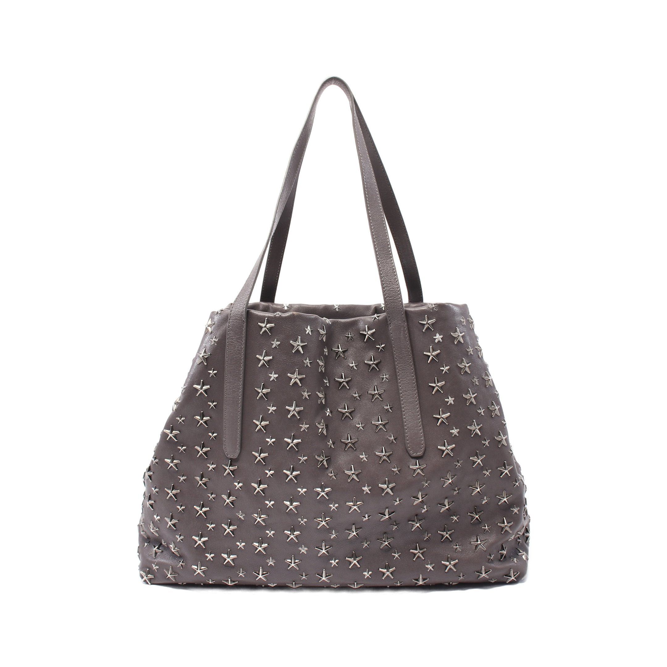 Jimmy Choo Jimmy Choo Shoulder Bag Tote Leather Gray Star Studs Size ONE SIZE - 1 Thumbnail