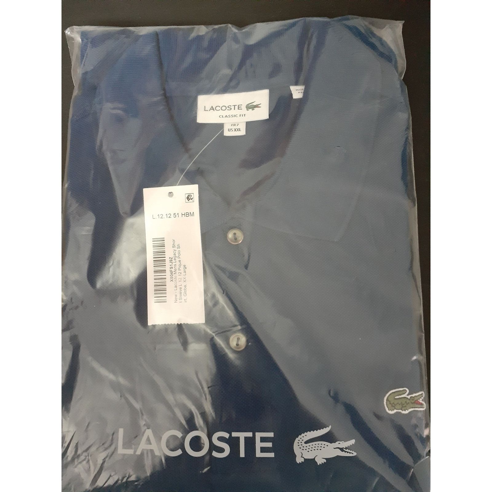 Lacoste Lacoste Mens Legacy Short Sleeve Pique Polo Shirt, Globe 2XL Size US XXL / EU 58 / 5 - 3 Thumbnail