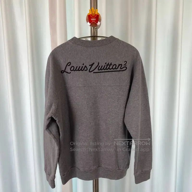 Louis Vuitton Louis Vuitton Gray Cotton Men's Sweatshirt . Size US L / EU 52-54 / 3 - 2 Thumbnail
