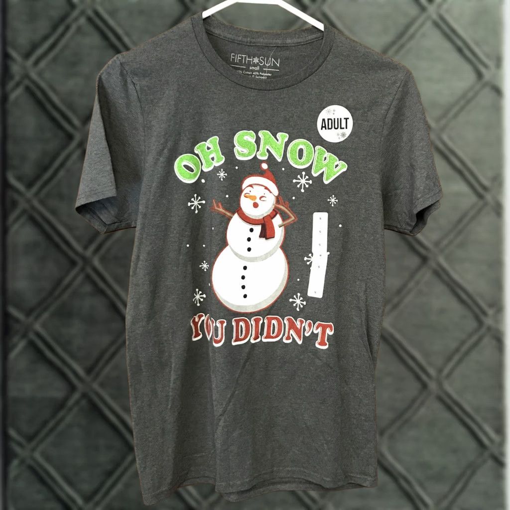 Vintage Fifth Sun Shirt S Gray NEW Snowman Snow You Didn NWT winter Size US S / EU 44-46 / 1 - 1 Thumbnail