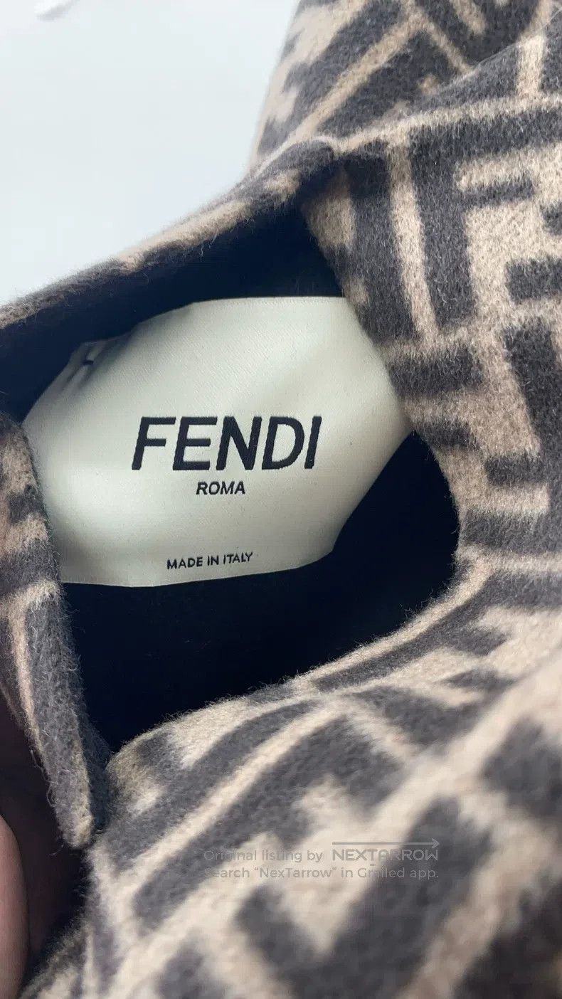 Fendi Fendi Black reversible fully printed wool jacket coat Size XXS / US 00 / IT 34 - 3 Thumbnail
