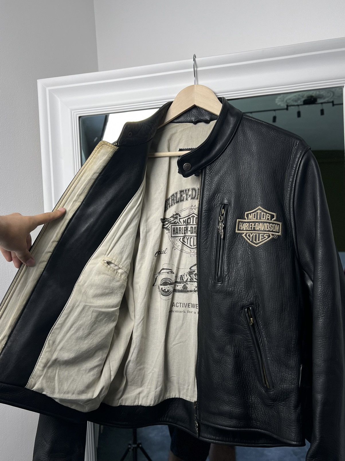 Harley Davidson Harley-Davidson Vintage Leather Jacket Size L USA Black Size US L / EU 52-54 / 3 - 19 Thumbnail