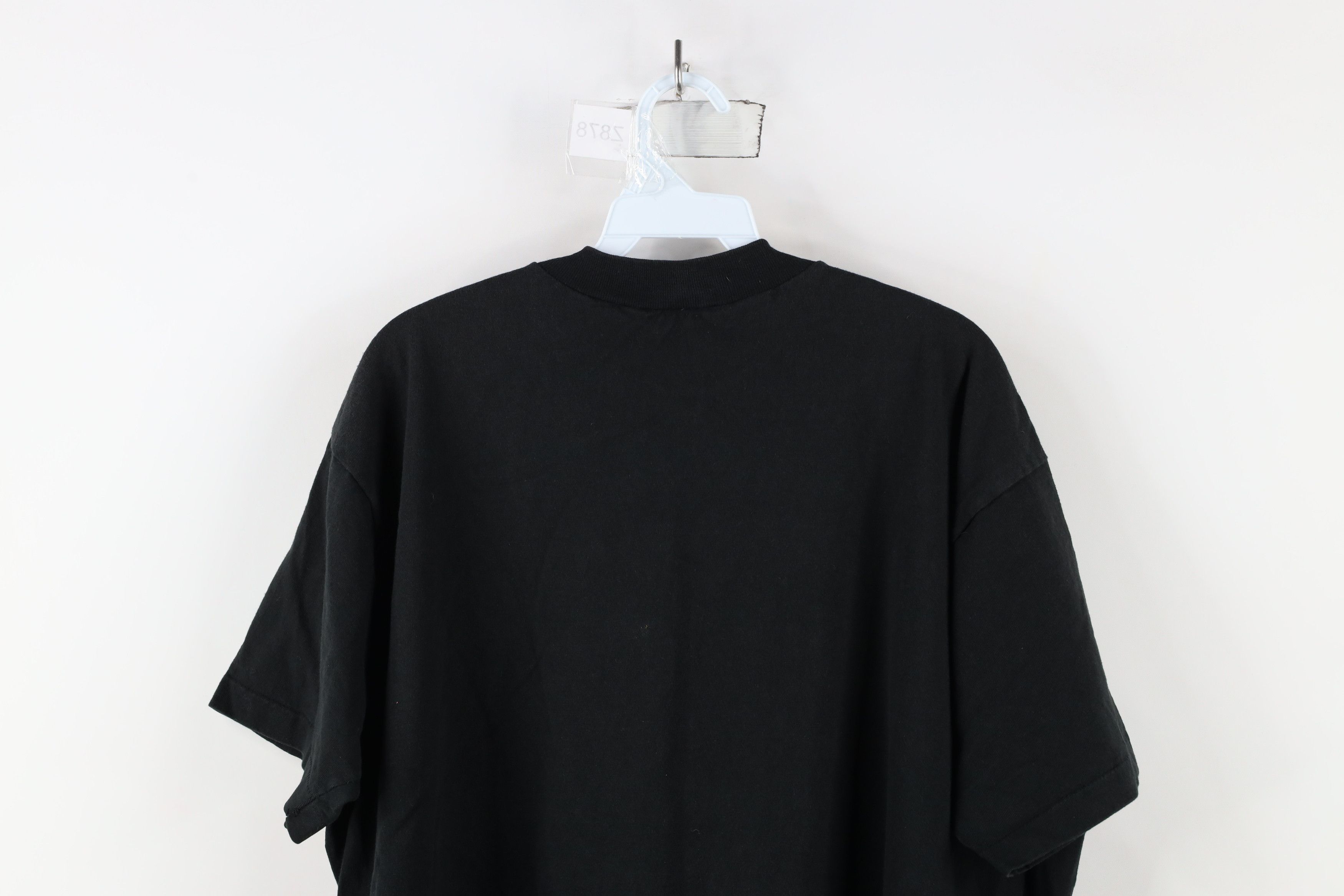 Vintage Vintage 90s Streetwear Heavyweight Cotton T-Shirt Black USA Size US XL / EU 56 / 4 - 12 Thumbnail