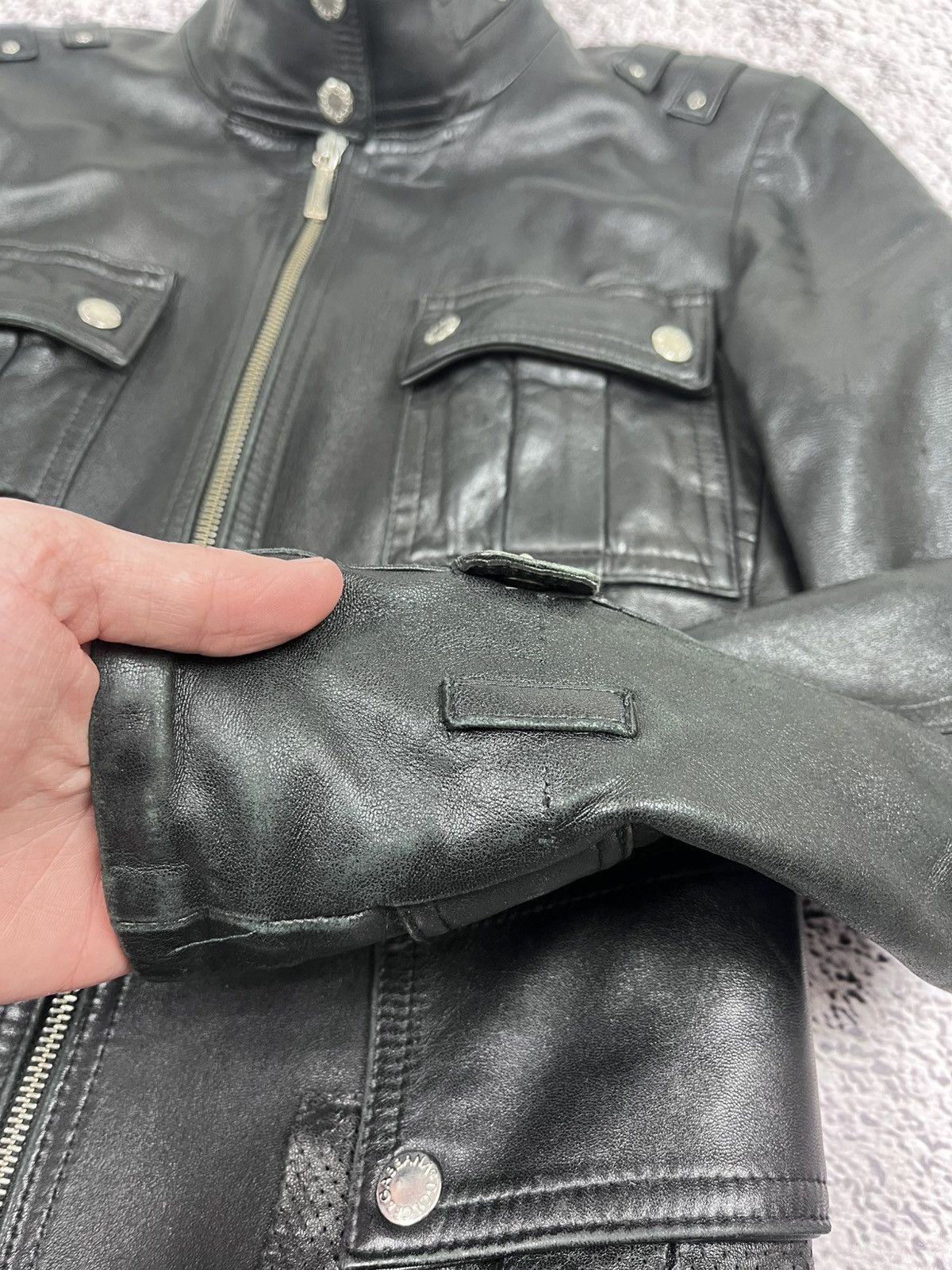 Leather Vintage D&G Style Leather Military jacket size S Avant Garde Size S / US 4 / IT 40 - 9 Thumbnail