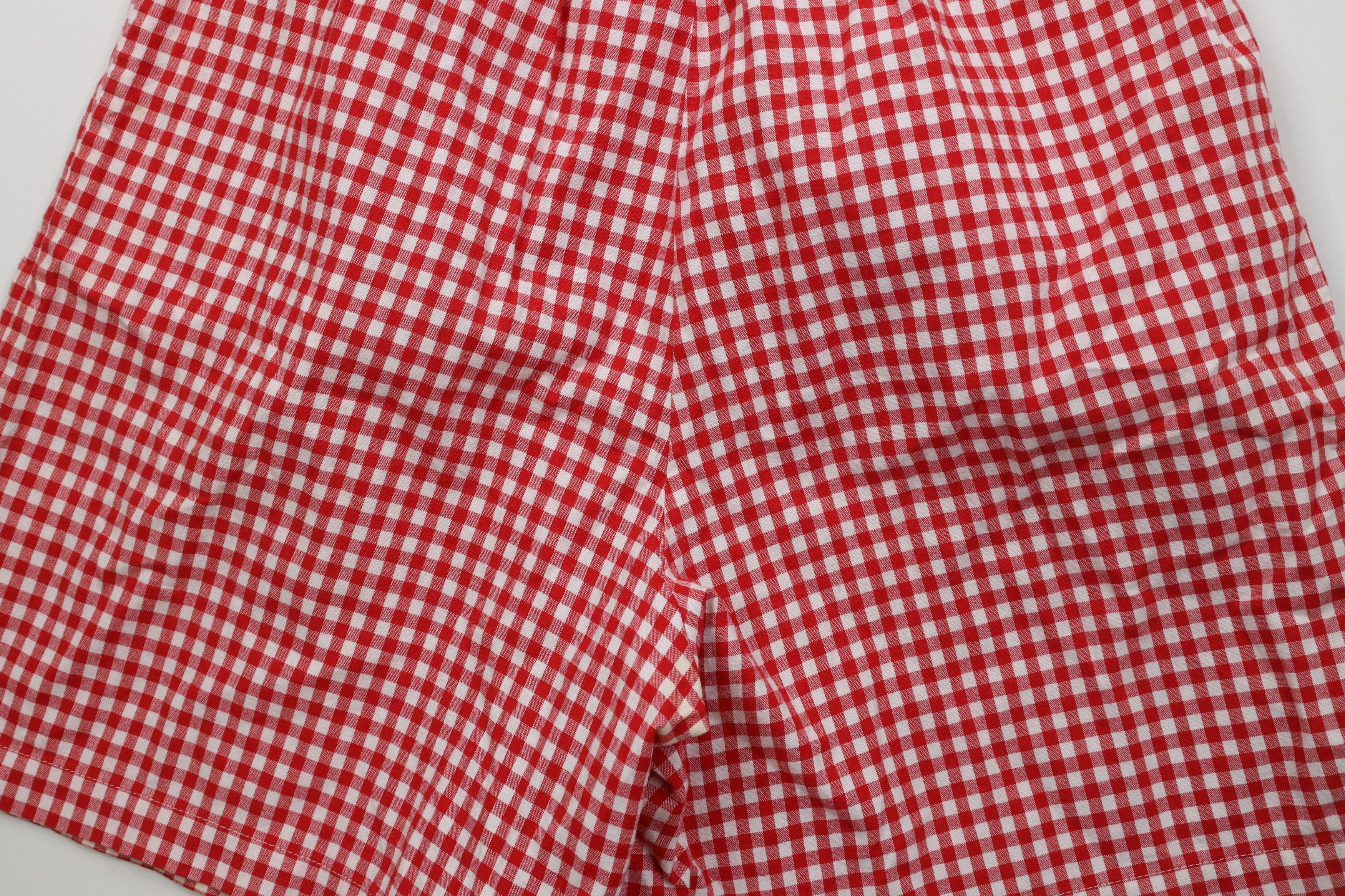 Vintage Vintage 90s Streetwear Country Western Shorts Gingham Red Size 28" / US 6 / IT 42 - 11 Thumbnail