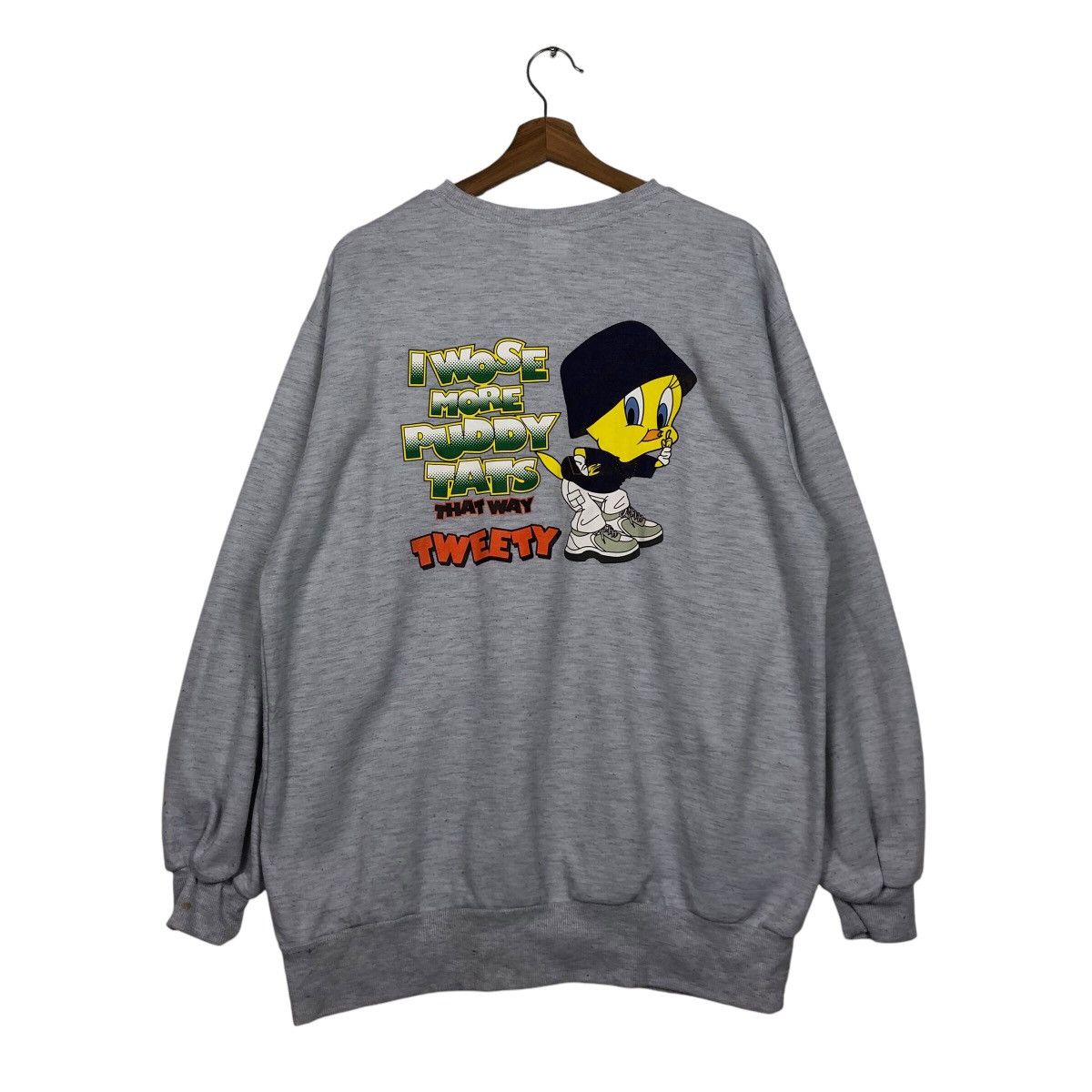Japanese Brand 📌Vintage Sweatshirt Tweety Looney Tunes Cartoon Big Logo Size US L / EU 52-54 / 3 - 1 Thumbnail