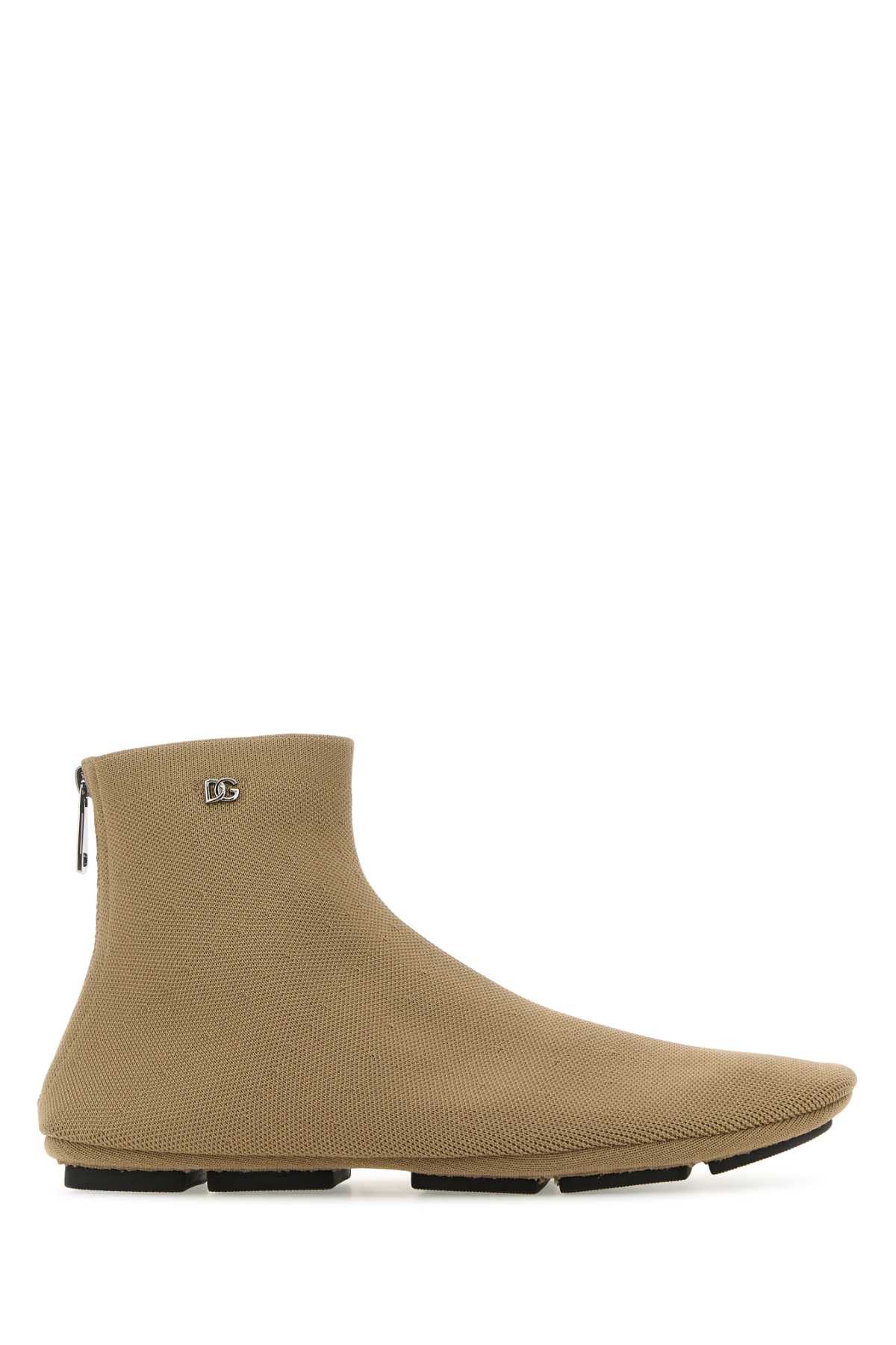 image of Dolce Gabbana Cappuccino Fabric Ankle Boots in Beige O Tan, Men's (Size 8)