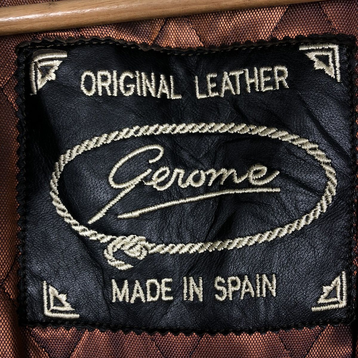 Japanese Brand 🔥VINTAGE BIKER LEATHER JACKET GENOME BLACK LABEL SPAIN Size US L / EU 52-54 / 3 - 21 Thumbnail
