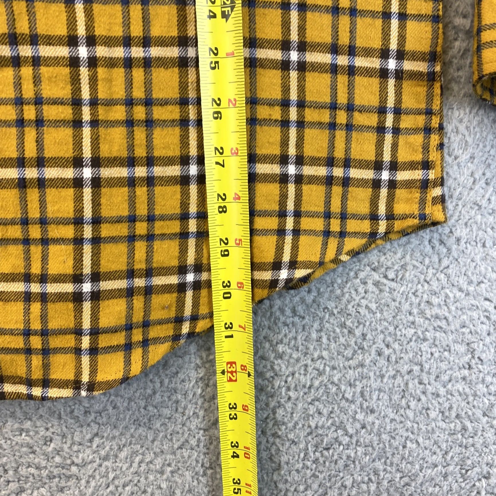 Croft & Barrow CROFT & BARROW Men's Plaid Button-Down Dress Shirt Size M Yellow Casual Business Size 40R - 6 Thumbnail