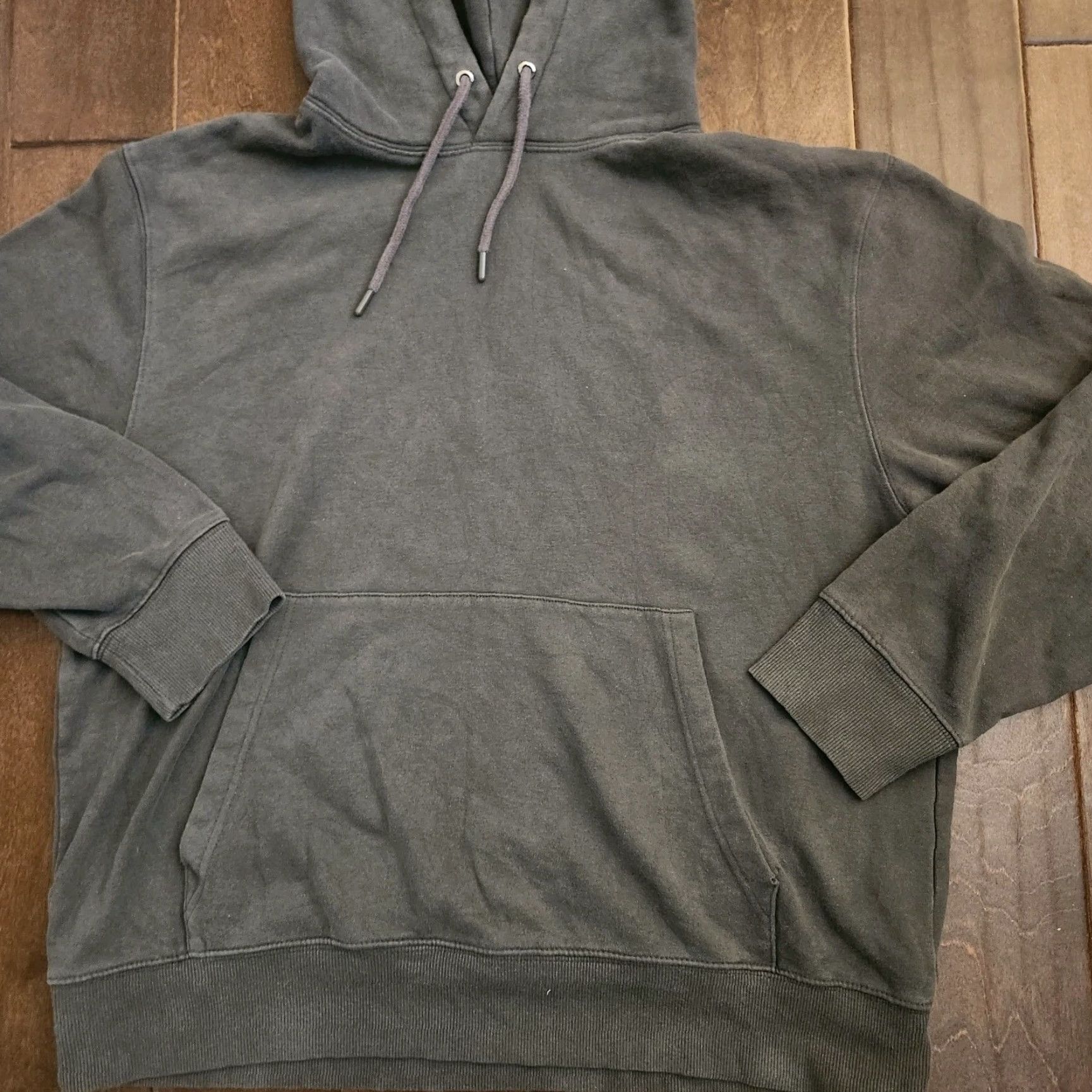 Topman Topman Hoodie Gray XL Mens Pullover Fleece Hooded Sweatshirt Pocket Drawstring Long Sleeve Cotton Polyester Regular Fit Machine Washable Size US XL / EU 56 / 4 - 3 Thumbnail