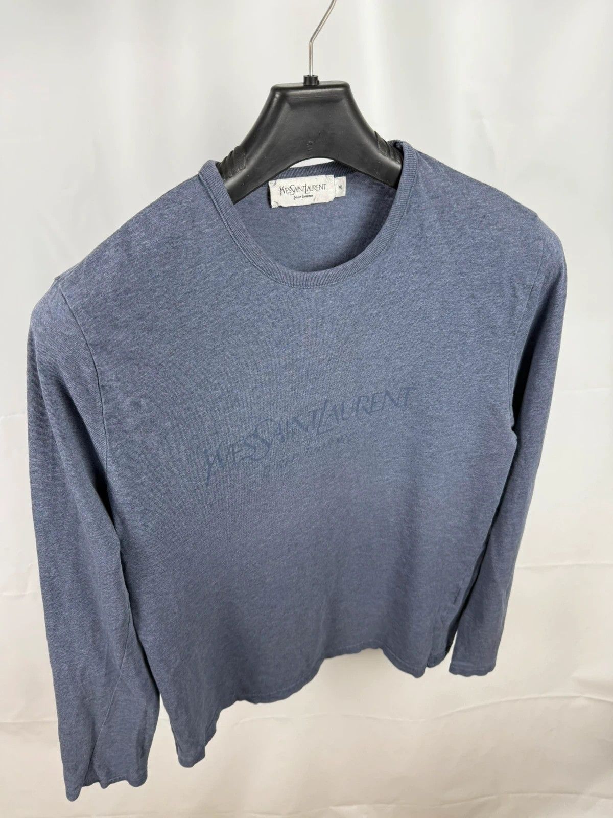 Yves Saint Laurent Yves Saint Laurent Big Logo Longsleeve Vintage size M Size US M / EU 48-50 / 2 - 8 Thumbnail