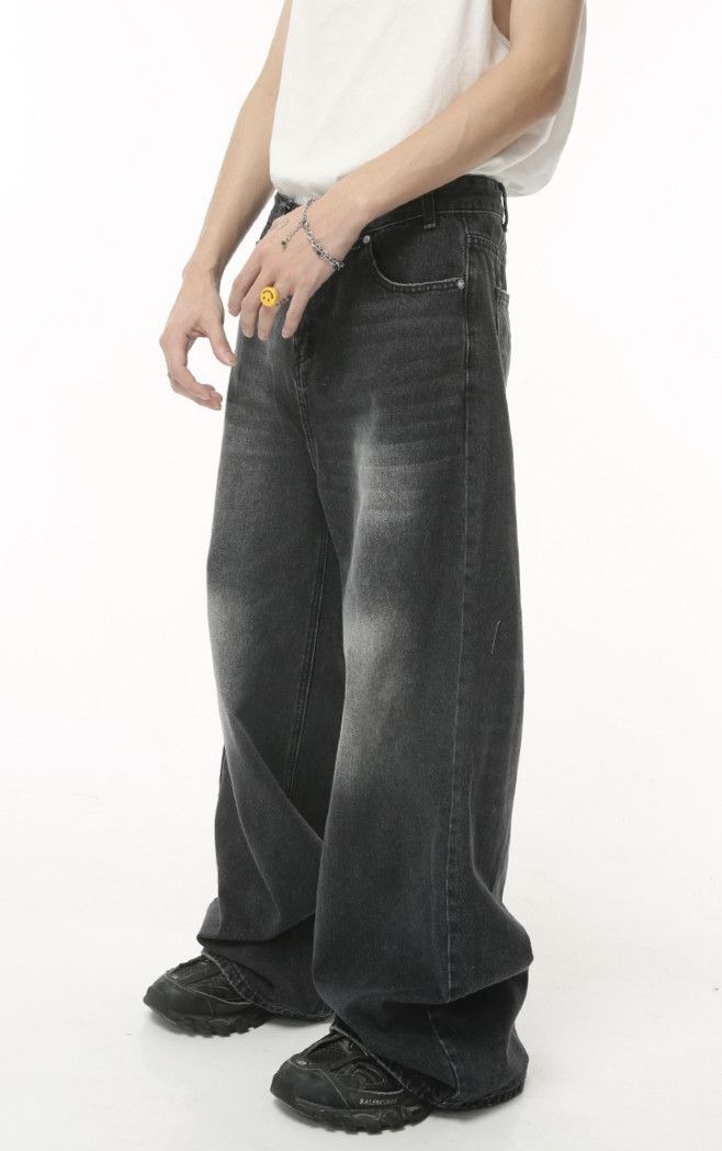Jean × Vintage Baggy Denim Wide Leg Loose Size US 31 - 3 Thumbnail
