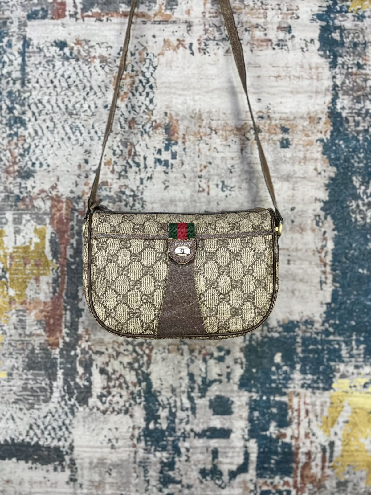 Gucci Vintage Gucci Ophidia Supreme Web Shoulder Sling Bag Size ONE SIZE - 2 Thumbnail